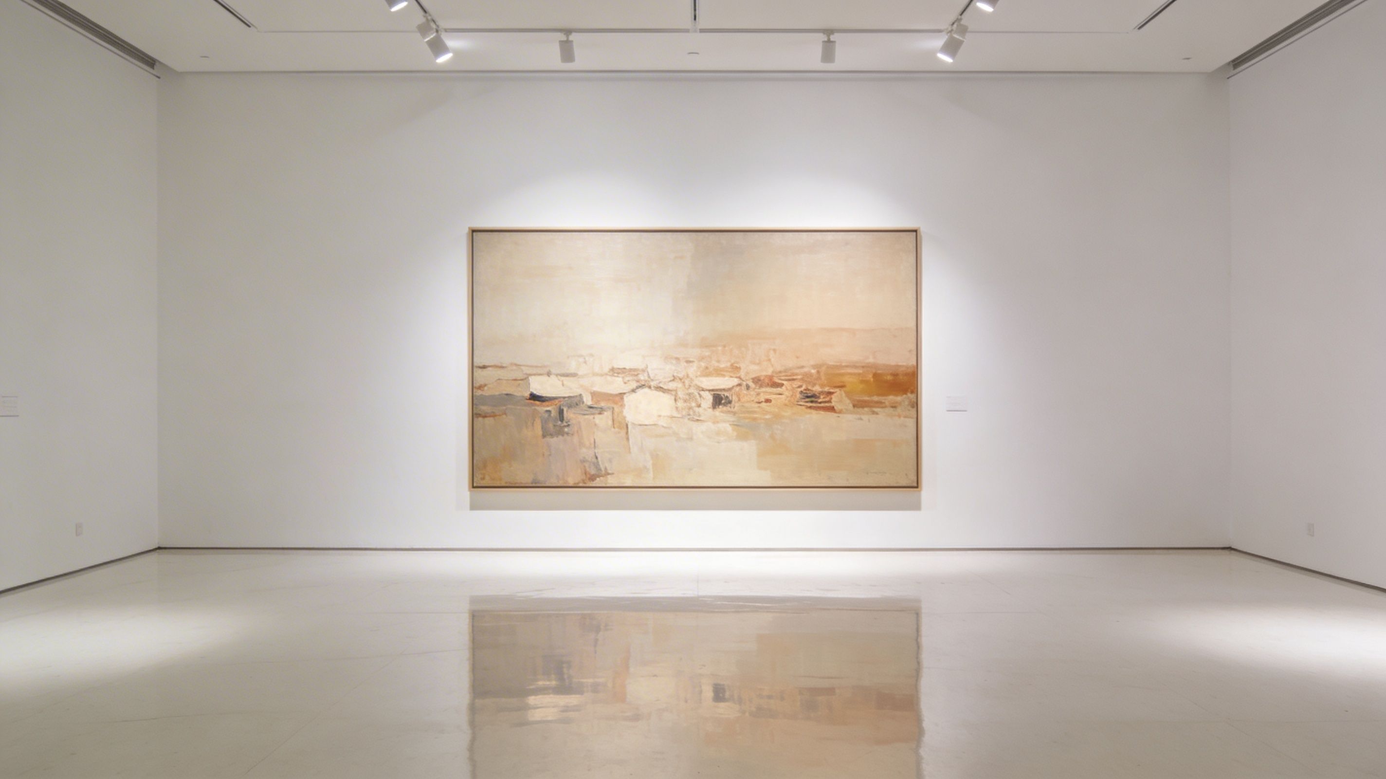 Bilik galeri dengan karya seni